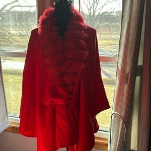 Gorgeous Red Fur trimmed cap